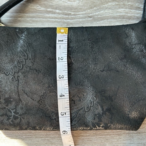 Vintage Miss Sak Metallic  Paisley Pattern Leather Purse Made in Canada - Picture 12 of 13